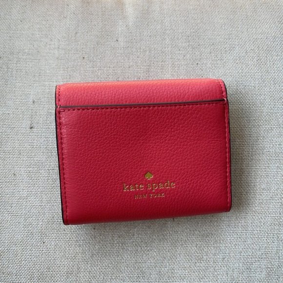 Kate Spade Marti Small Flap Wallet Dark Watermelon - Picture 16 of 16